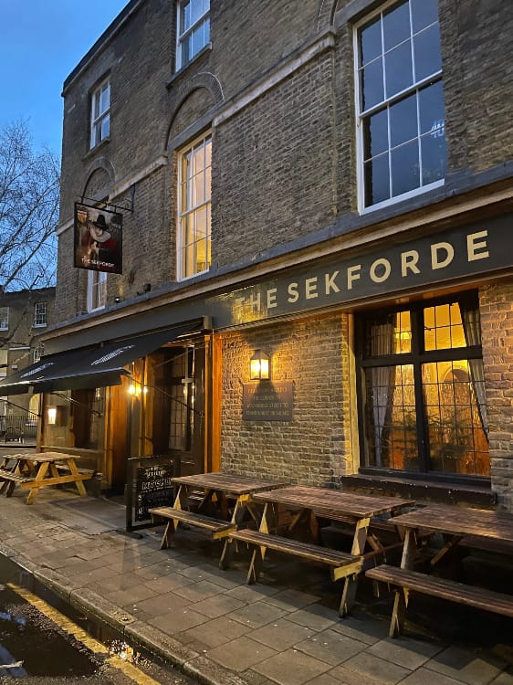 The Sekforde Pub near Farringdon