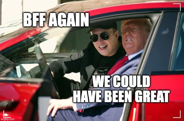 Elon + Trump in Tesla Dealership